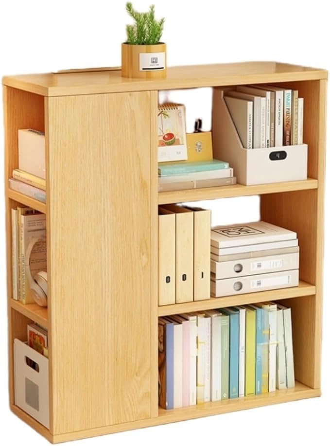 Cube Bookcase Storage Shelf Organizer with LED Lights, 5 Tier Bookshelves and Bookcases