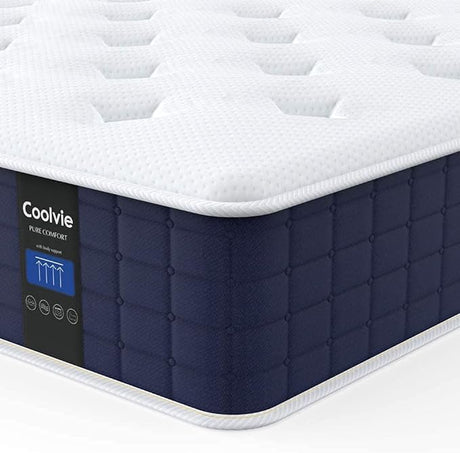 14 Inch King Mattress, Medium Plush Gel Memory Foam Mattress Hybrid, Double Cooling