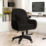 Home Office Chair Velvet Vanity Chairs Cute Makeup Desk Chair with Wheels Mid Back Computer Chairs Height Adjustable Small