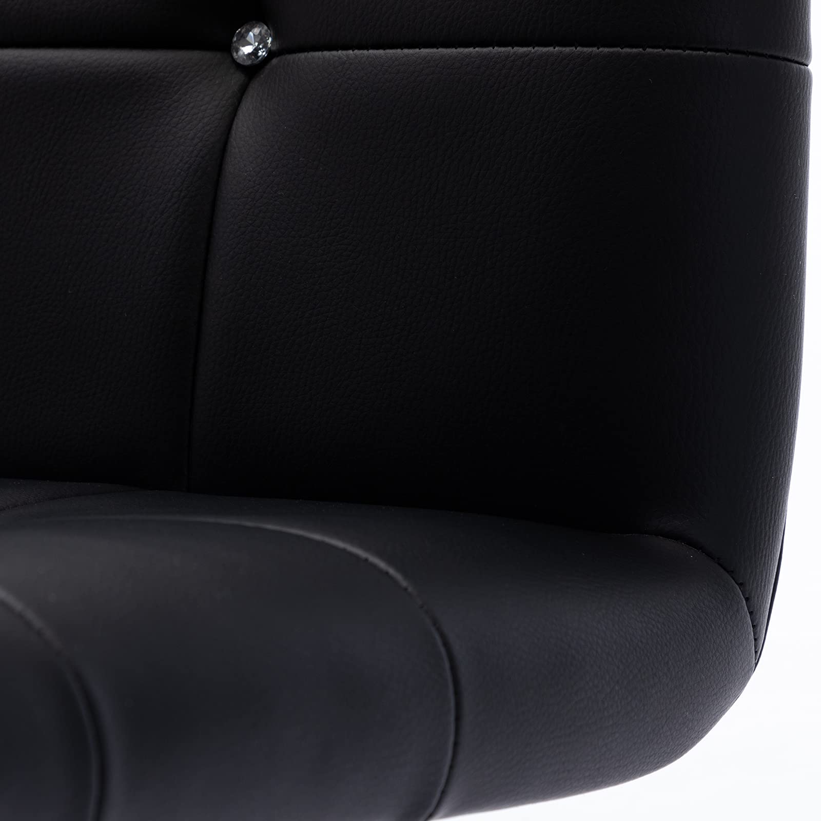 Elegant Tufted Rolling Desk Chair with Wheels