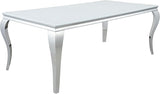 Carone Rectangular 81-inch Glass Top Dining Table Black
