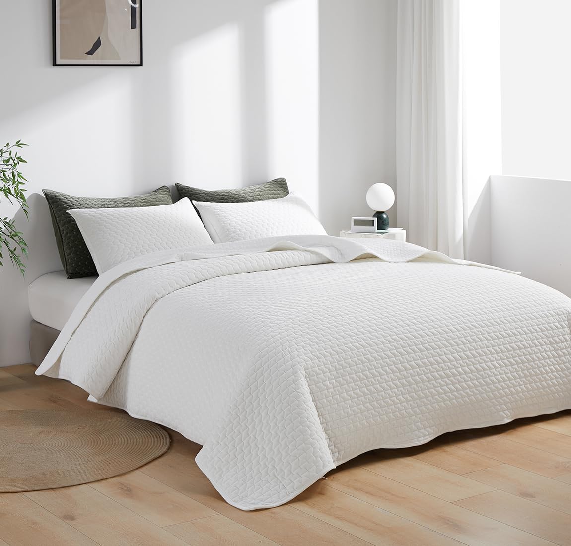 Velvet Quilt Set King Size, Lightweight Velvet Comforter King Set