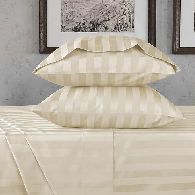 800 Thread Count Egyptian Cotton Sheets King Size, Long Staple Bed Sheets, 4 Pc Bed