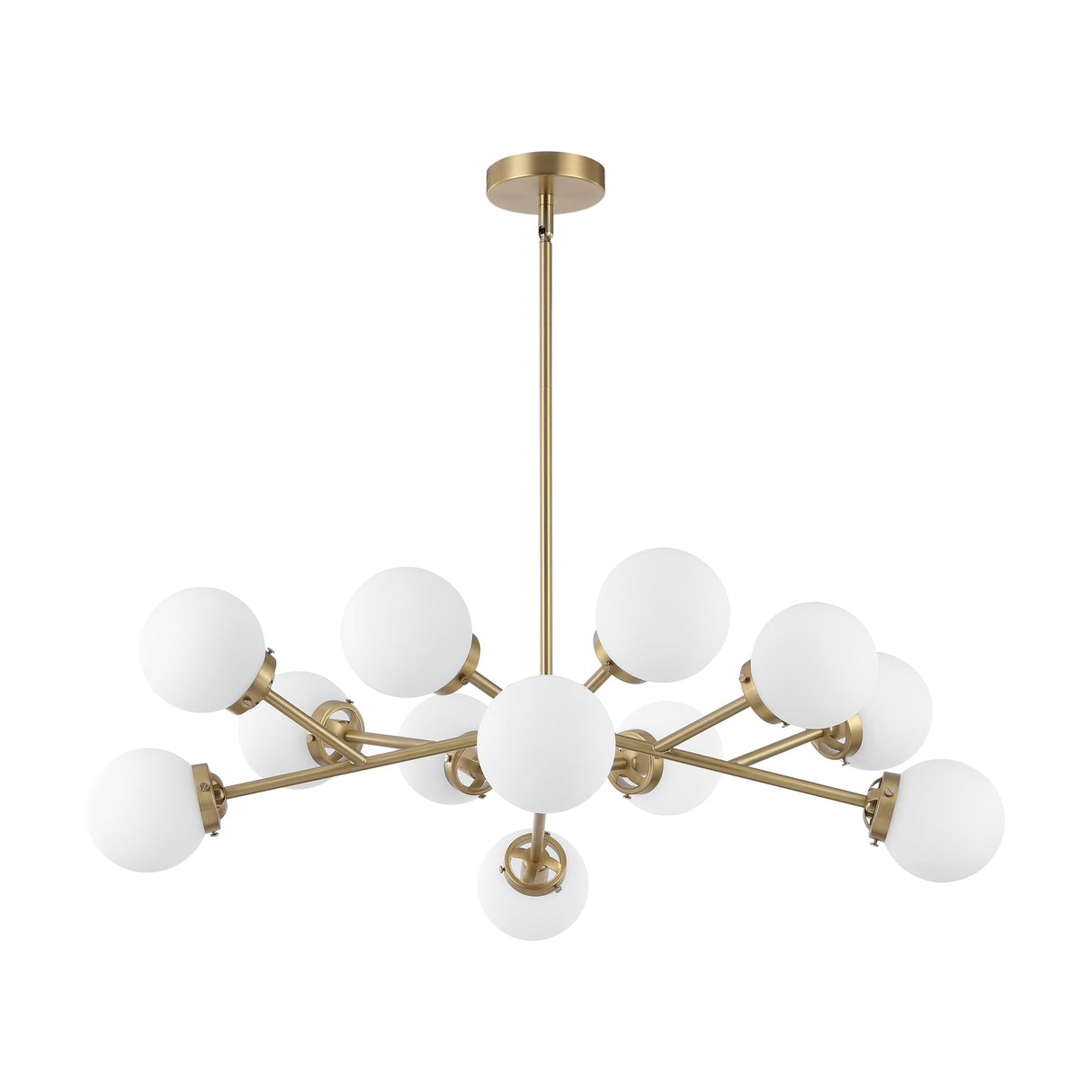 12-Light Sputnik Chandelier, Modern Pendant Light Fixture with 4.7"