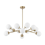 12-Light Sputnik Chandelier, Modern Pendant Light Fixture with 4.7"