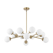 12-Light Sputnik Chandelier, Modern Pendant Light Fixture with 4.7"