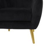 Deco 79 Polyester Living Room Accent Chair Side Chair, Corner Chair 30" x 28" x 32", Black