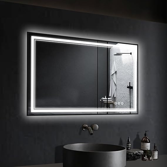 20" x 28" LED Bathroom Mirror with Lights, Frameless, Motion Sensor, Anti-Fog, Shatter