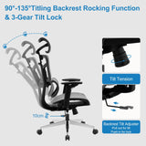 Ergonomic Office Chair High Back Home Office Desk Chairs, Adjustable Back & Lumbar