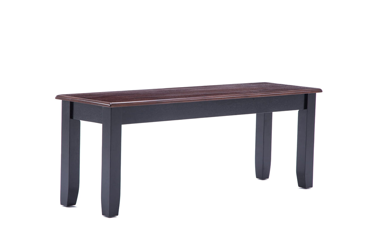 Boraam Bloomington Bench, Black/Cherry