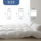 Down Fiber Cotton Comforter King Size,Fluffy 100% Cotton Cover Duvet Insert, 68 oz.