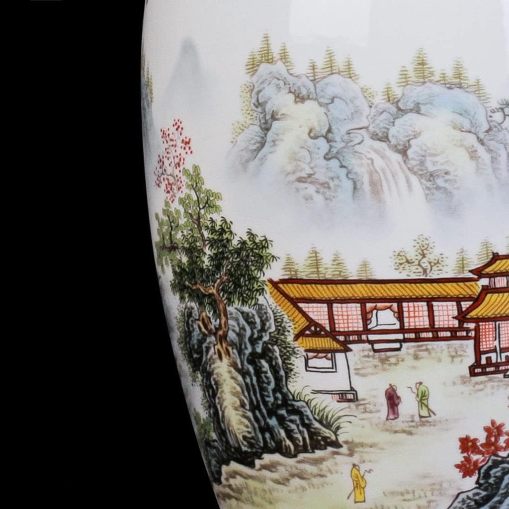 Ceramic Landscape Painting Chinese Vase Living Room