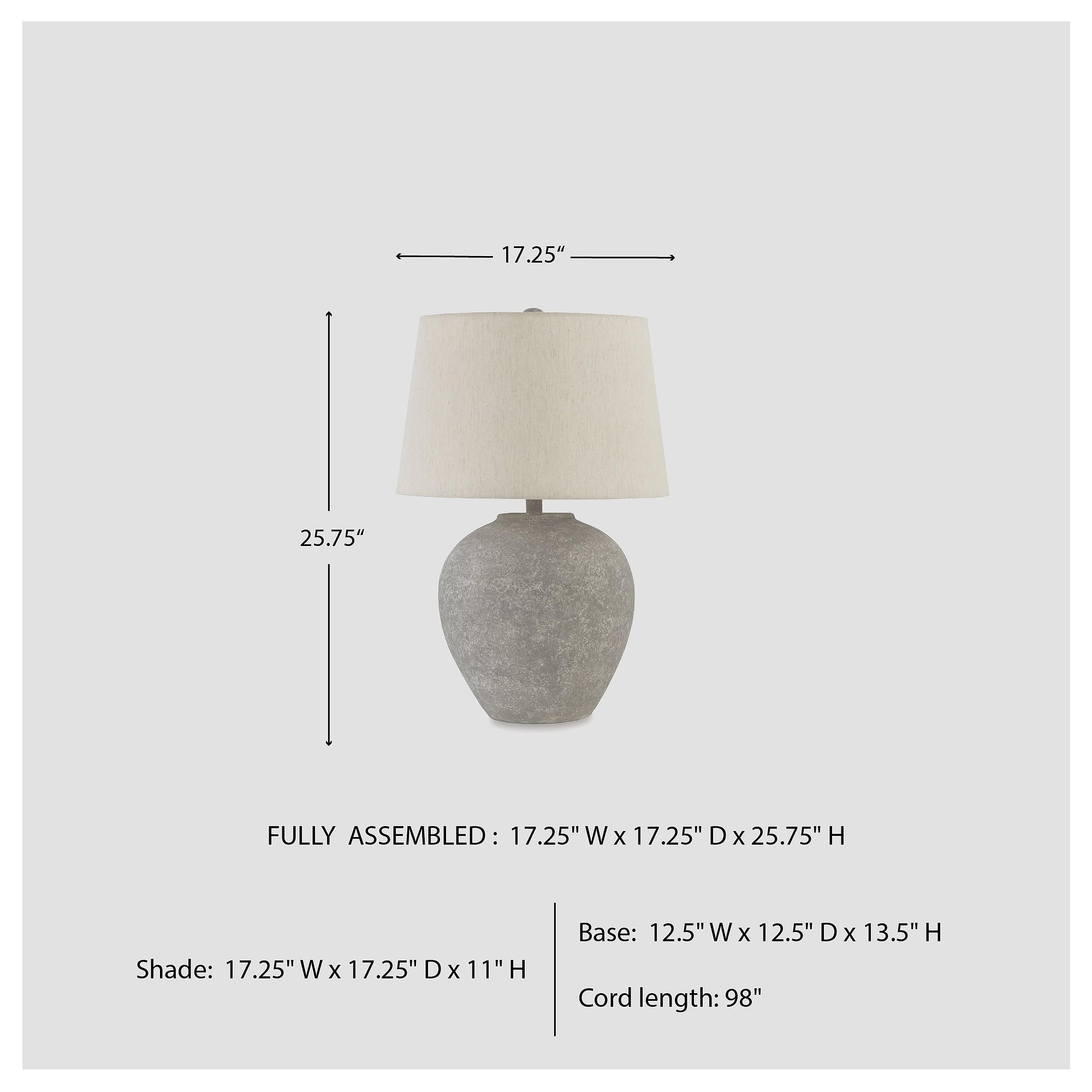 Dreward Paper Table Lamp 25 Inch Smoky Brown