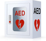 Cabinet Wall Mounted, Metal Steel Plate AED Defibrillator Cabinet with Snap Lock