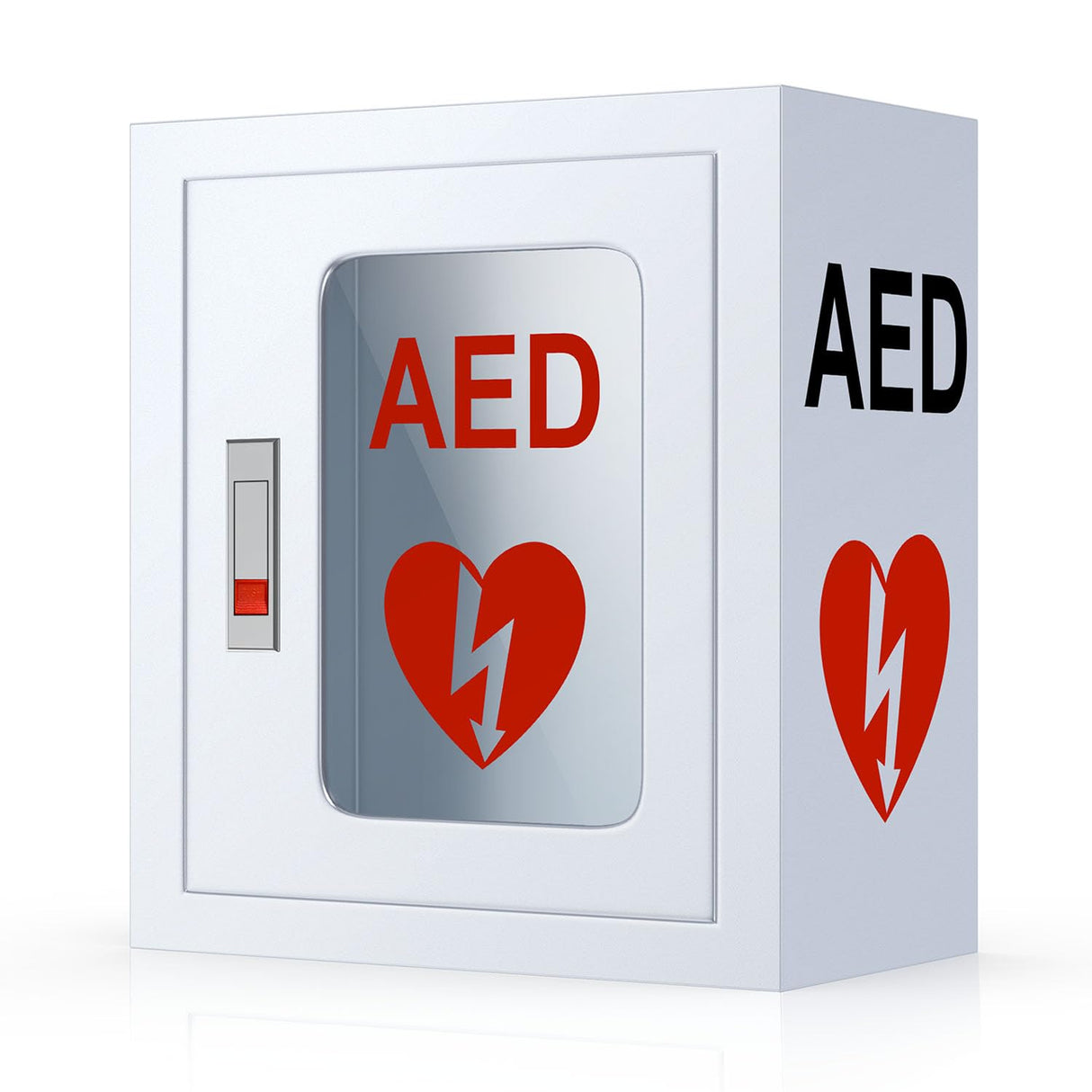 Cabinet Wall Mounted, Metal Steel Plate AED Defibrillator Cabinet with Snap Lock