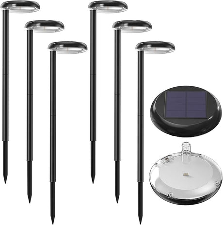 Solar Pathway Lights - Super Bright 300 Lumens with 2-in-1 Warm White & Daylight Color,