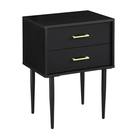 Olivia Modern 2-Drawer Rectangle Nightstand Bedroom Side End Accent Table, 20 Inch