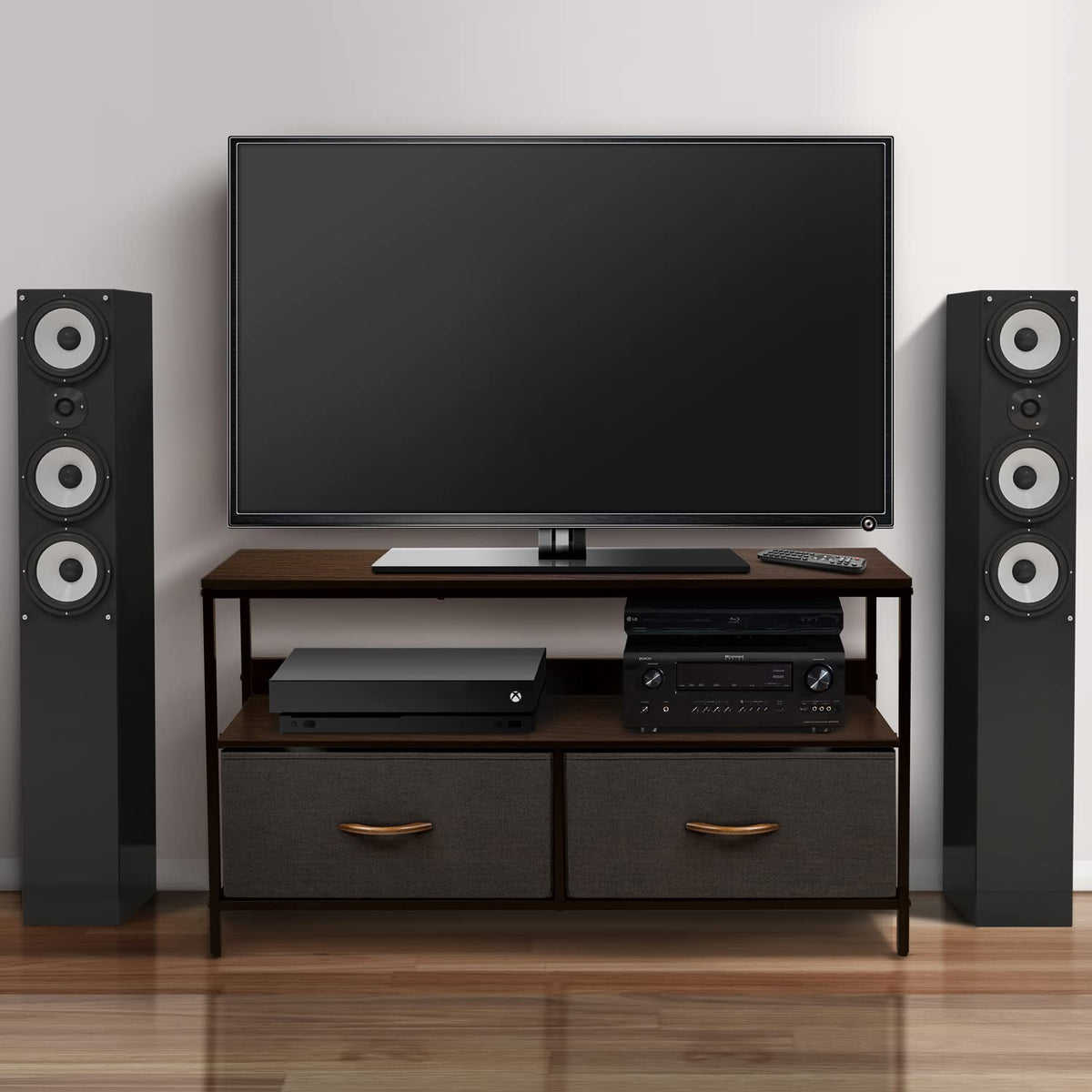 Tele Riser TV Stand Dresser with 2 Drawers - Television Riser Chest with Storage ...