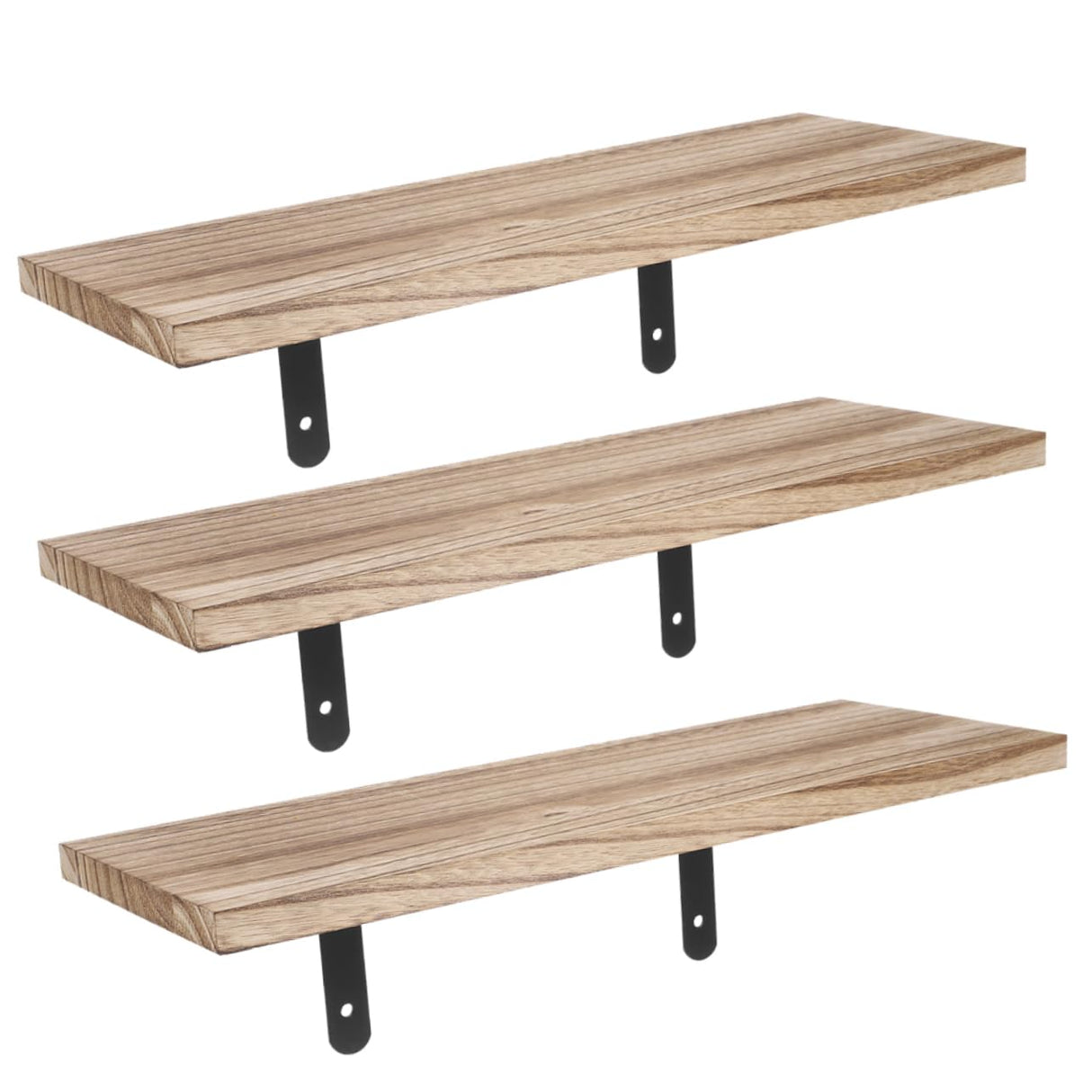 Wooden Floating Wall Shelves Sturdy Elegant for Living Room Kitchen Bedroom