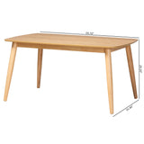 Flora Dining Table, One Size, Natural Oak