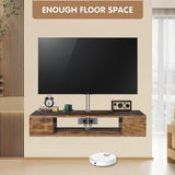 TV Stand, Wall Mounted Entertainment Center and Cabinet Shelf