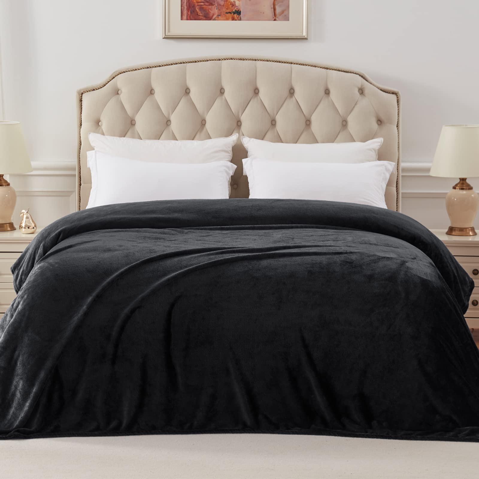 Mezcla Fleece Blanket King Size for Bed, Super Soft and Warm, All Season Use, Cozy,
