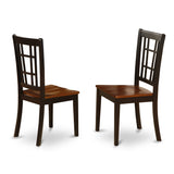 NICO7-BLK-W 7 Piece Kitchen Table Set Consist of a Rectangle Dining Table
