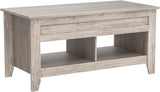 Lift Top Coffee Table with Hidden Storage Compartment & Lower Shelf