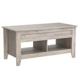 Lift Top Coffee Table with Hidden Storage Compartment & Lower Shelf