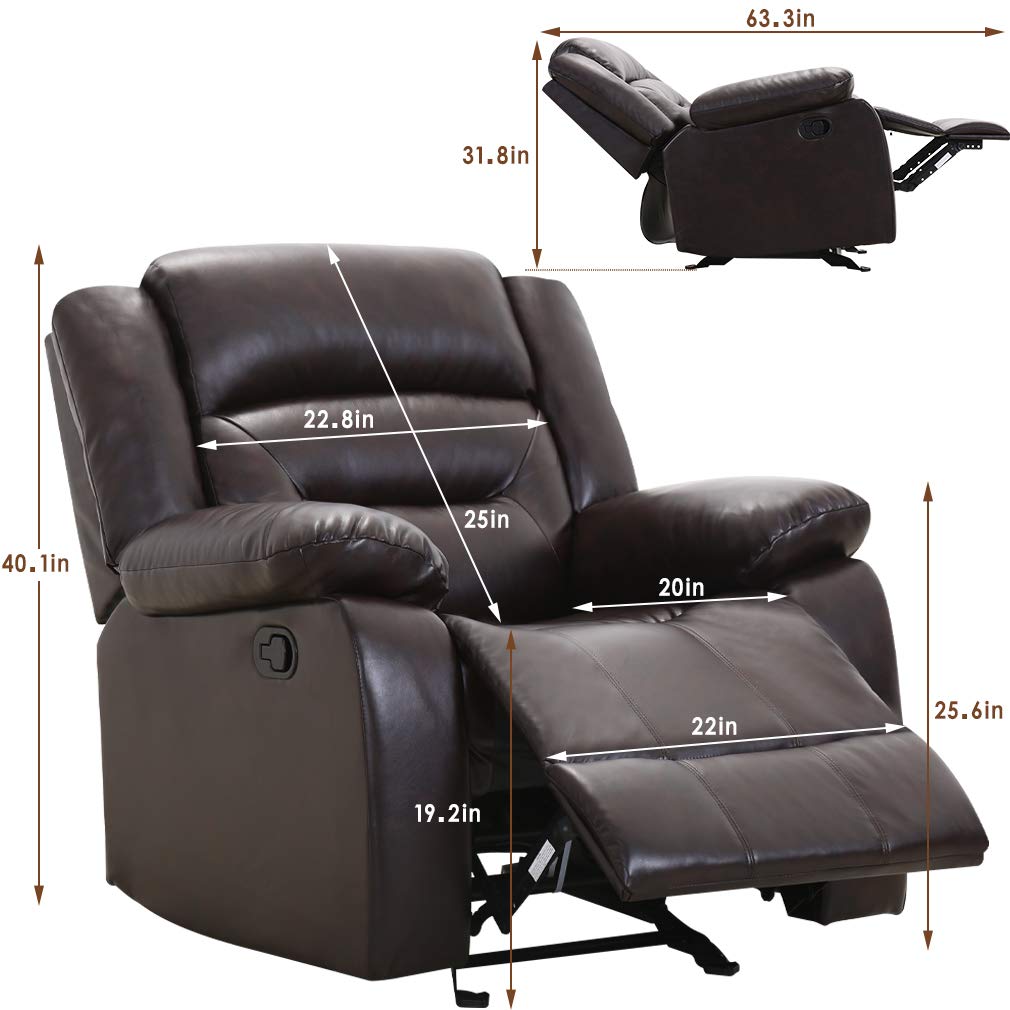 Recliner Chair Reclining Sofa for Living Room Recliner Sofa Couch Sofa PU Leather Home