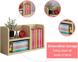 Bookshelf,Solid Wood Multi-Purpose Table Top, Large Space Independent Bookshelf, Small Rack for Student Storage