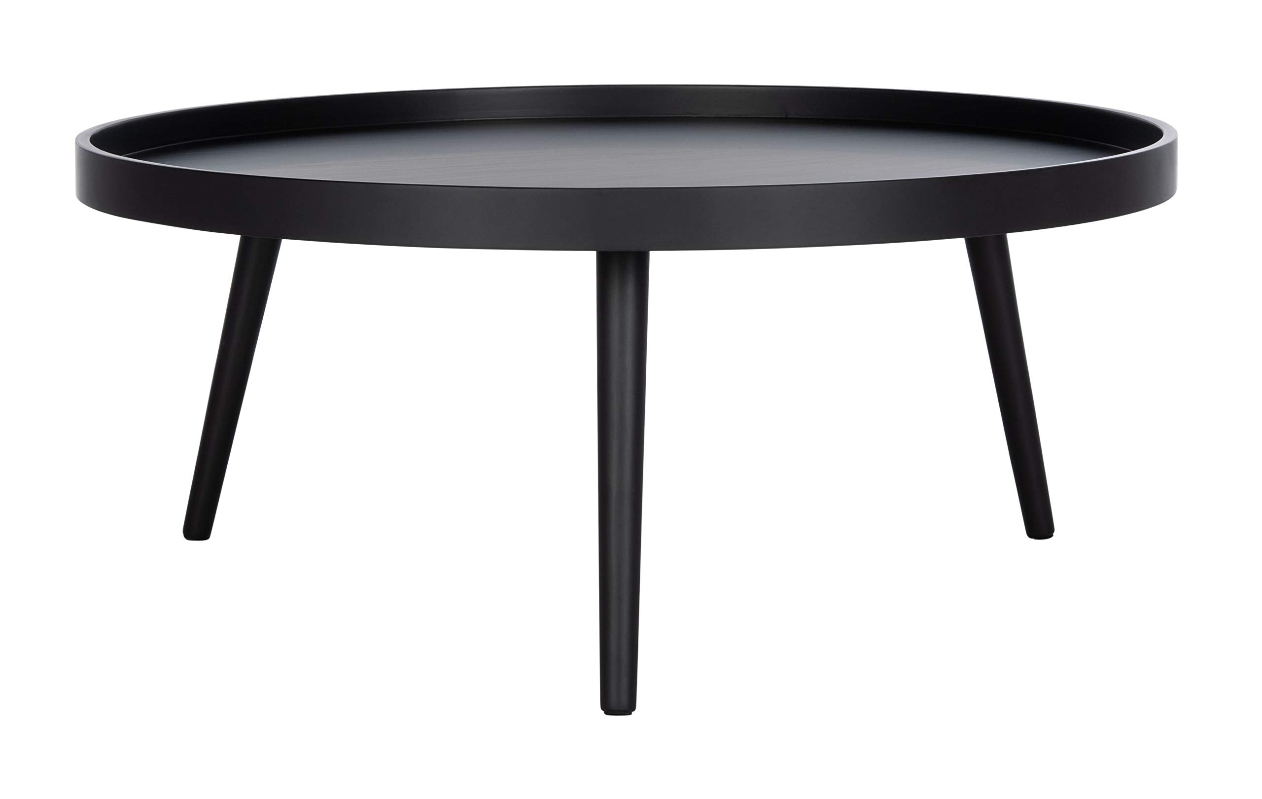 Home Fritz Black Tray Top Round Coffee Table