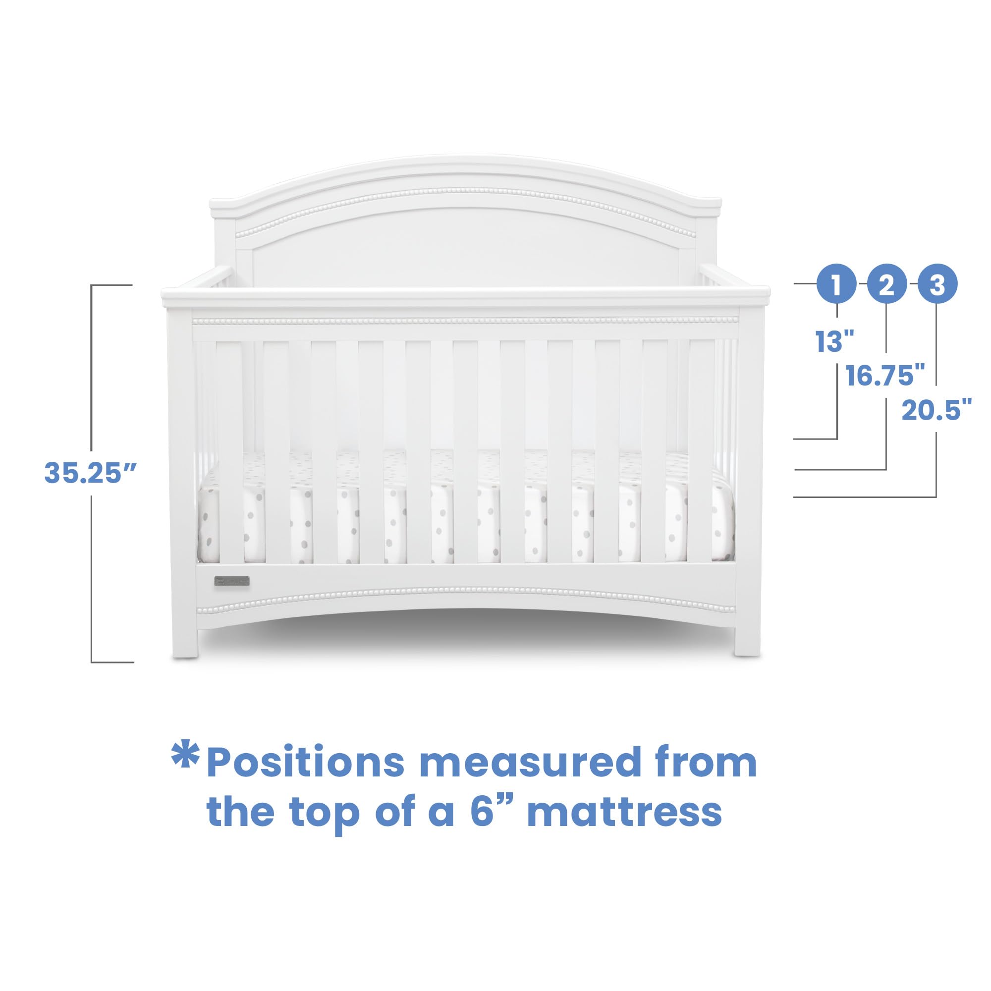 Simmons Kids SlumberTime Emma 4-in-1 Convertible Baby Crib N More - Greenguard Gold