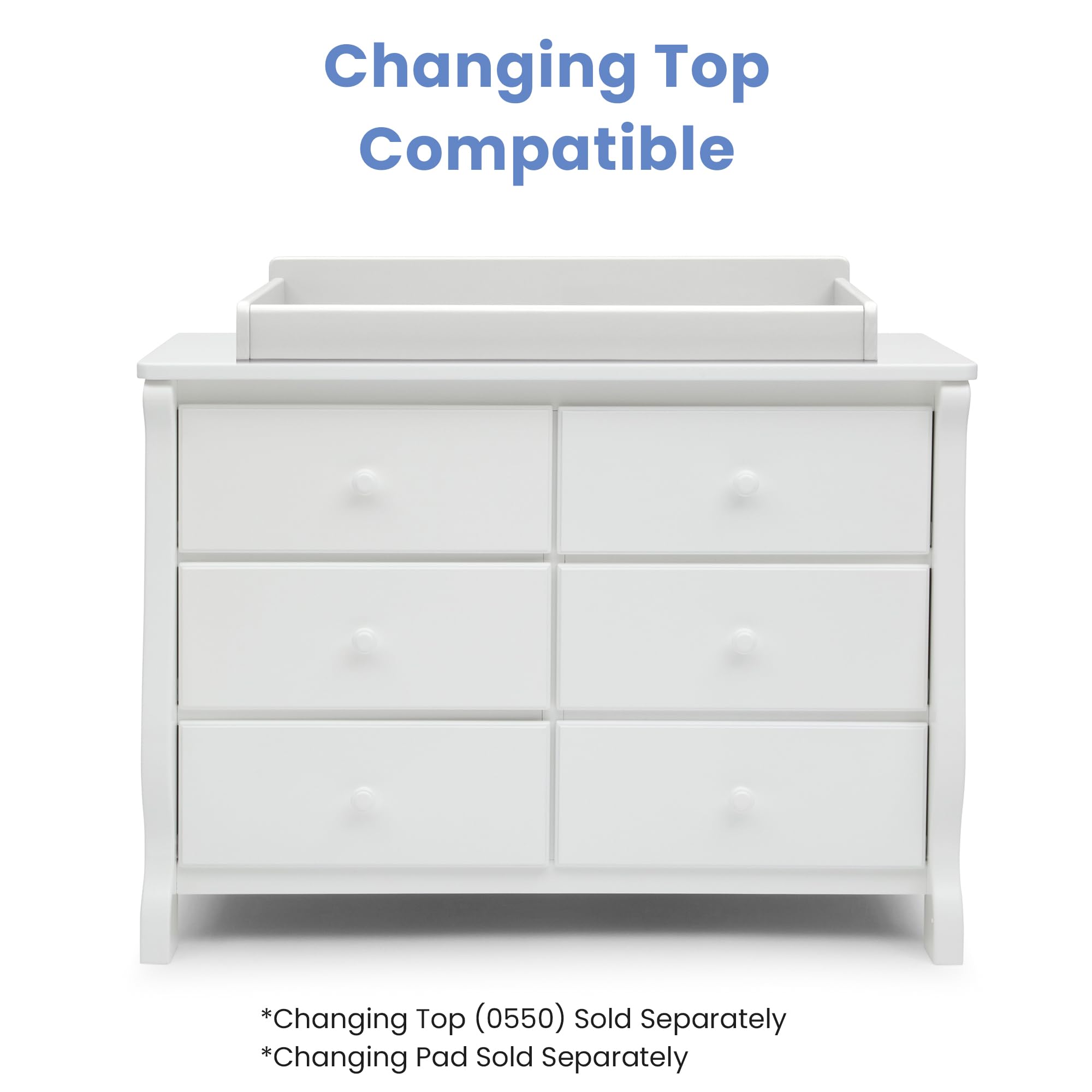Universal 6 Drawer Dresser with Interlocking Drawers - Greenguard Gold Certified,