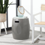 Outdoor Collection Zuri Modern Dark Grey Concrete Round Accent Table (Fully Assembled)