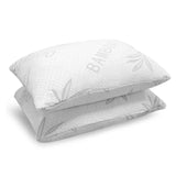 JJDANFILL Rayon Derived from Bamboo Pillow King Size Set of 2 - Machine Washable Bed Pillows for Sleeping for Back, Stomach, Side Sleeper - Firm Shredded Memory Foam Pillows 20 * 36in