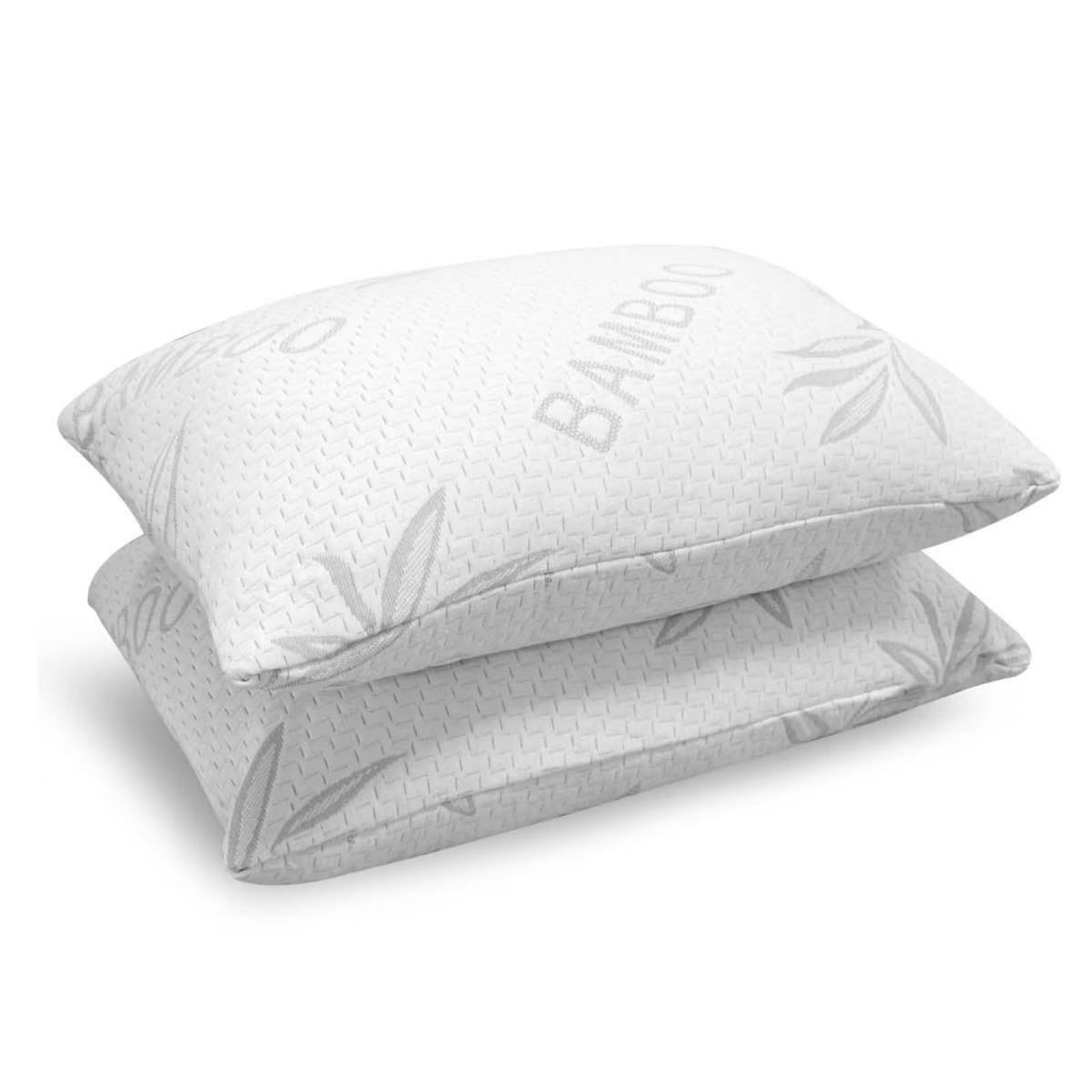 JJDANFILL Rayon Derived from Bamboo Pillow King Size Set of 2 - Machine Washable Bed Pillows for Sleeping for Back, Stomach, Side Sleeper - Firm Shredded Memory Foam Pillows 20 * 36in