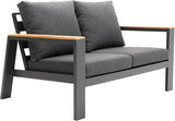 Outdoor Loveseat Sofa All-Weather Patio Sofa Couch High Back 2 Seater