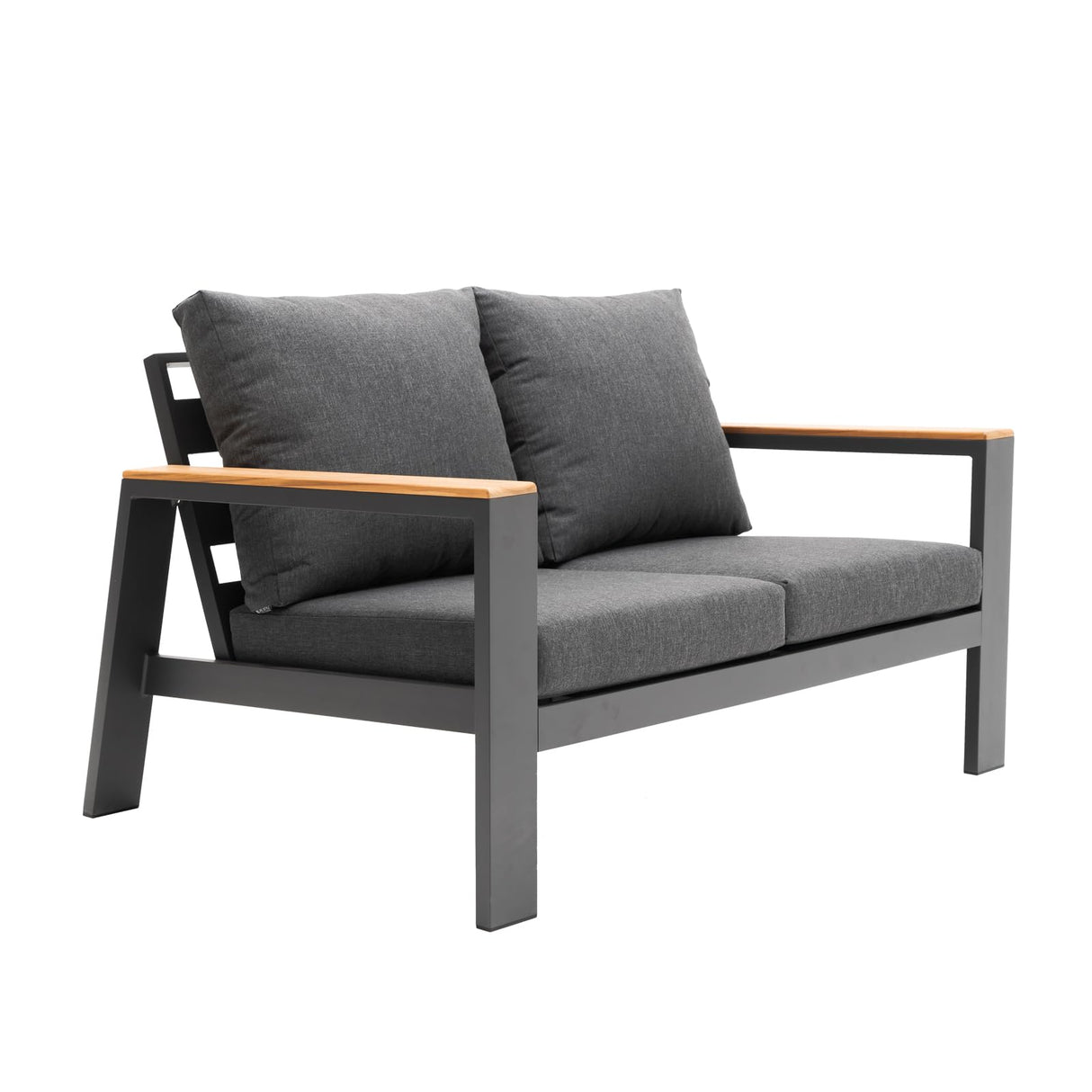 Outdoor Loveseat Sofa All-Weather Patio Sofa Couch High Back 2 Seater