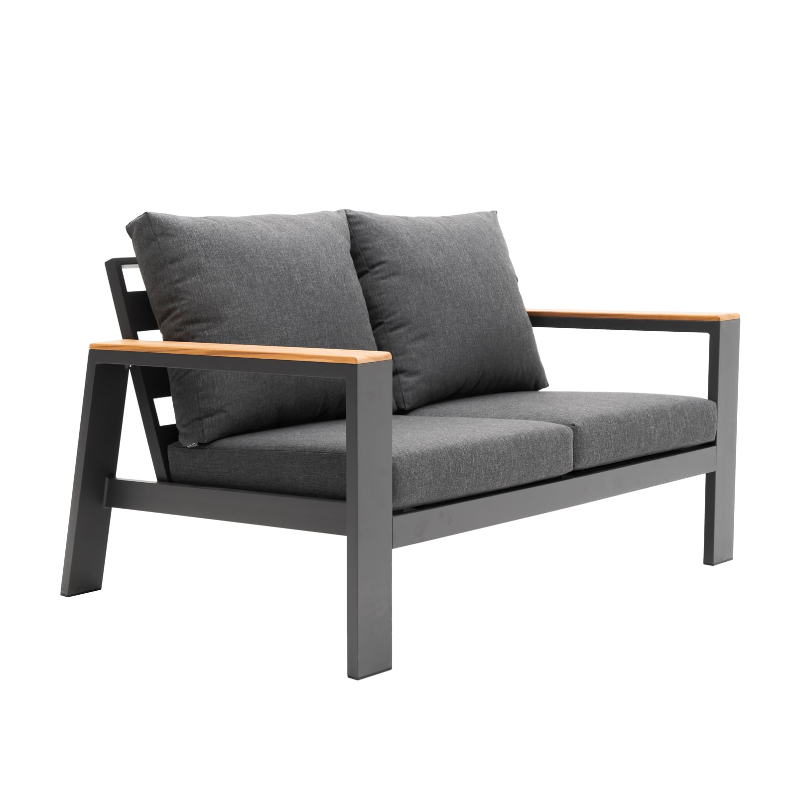 Outdoor Loveseat Sofa All-Weather Patio Sofa Couch High Back 2 Seater