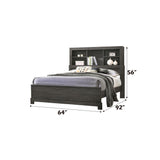 lantha Queen Bed w/Storage - - Gray Oak