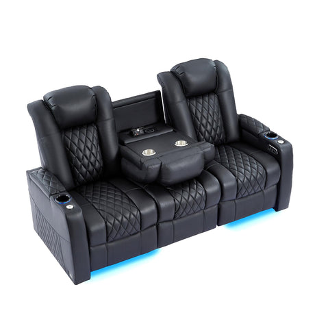 Leather Home Theater Seating Classic Series Movie Recliner Chair with fold