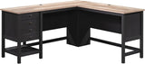 Cottage Road L Shaped Desk Computer Desk with Drawers, Home Office Desk