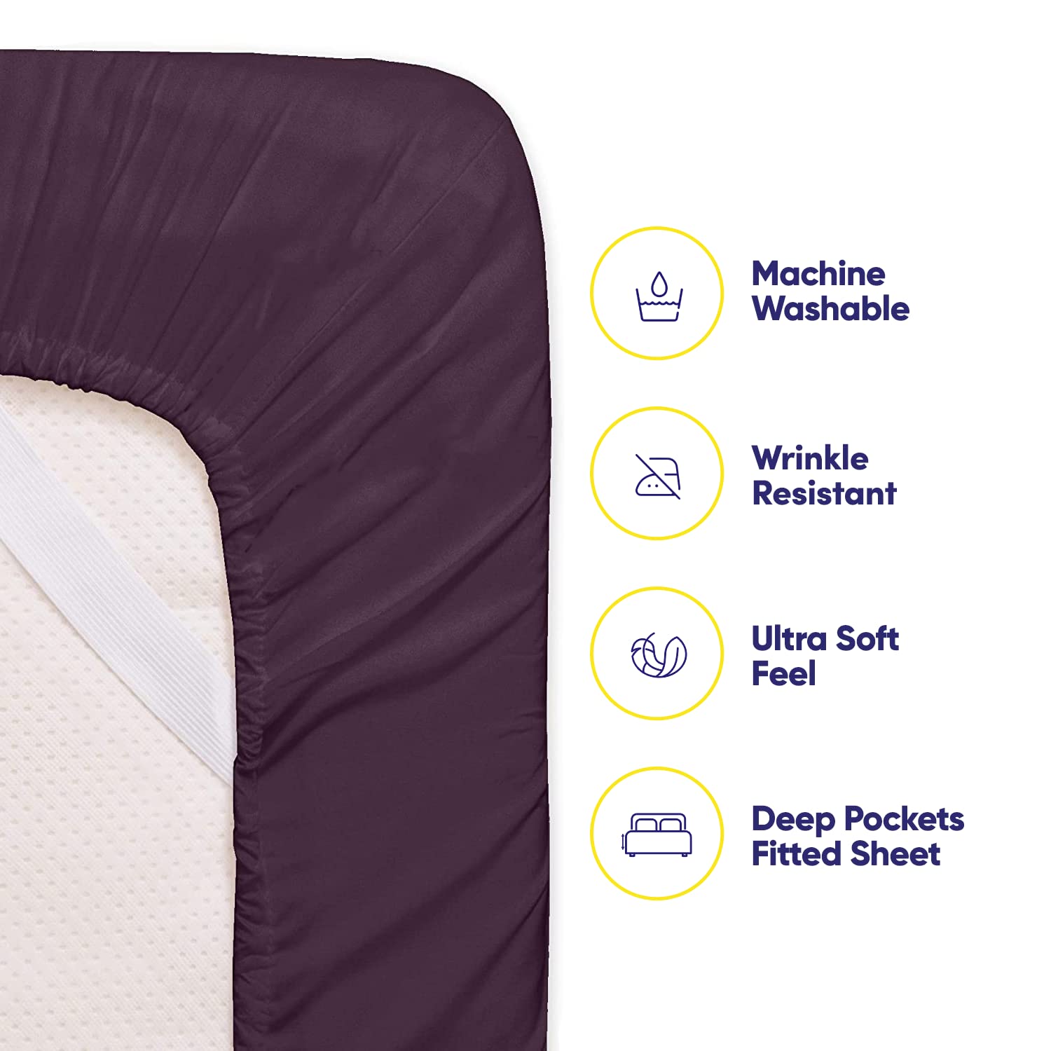 Deep Pocket King Sheet Set - 6 Piece 1500 Supreme Deluxe Collection Up to 21" Extra