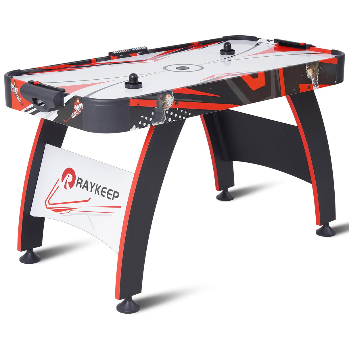 58" Air Hockey Table, Indoor Hockey Arcade Game Table with w/2 Pucks, 2 Pushers