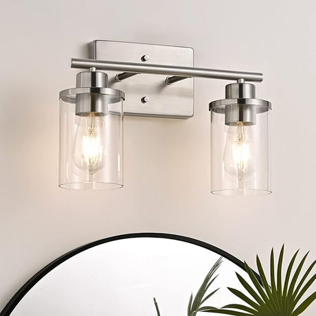 Bathroom Light Fixtures, 2-Light Gold Bathroom Vanity Light, Modern Wall Sconces