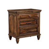 Avenue 3-Drawer Nightstand Weathered Burnished Brown