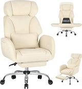Criss Cross Ergonomic Office Chair with Wheels and Footrest