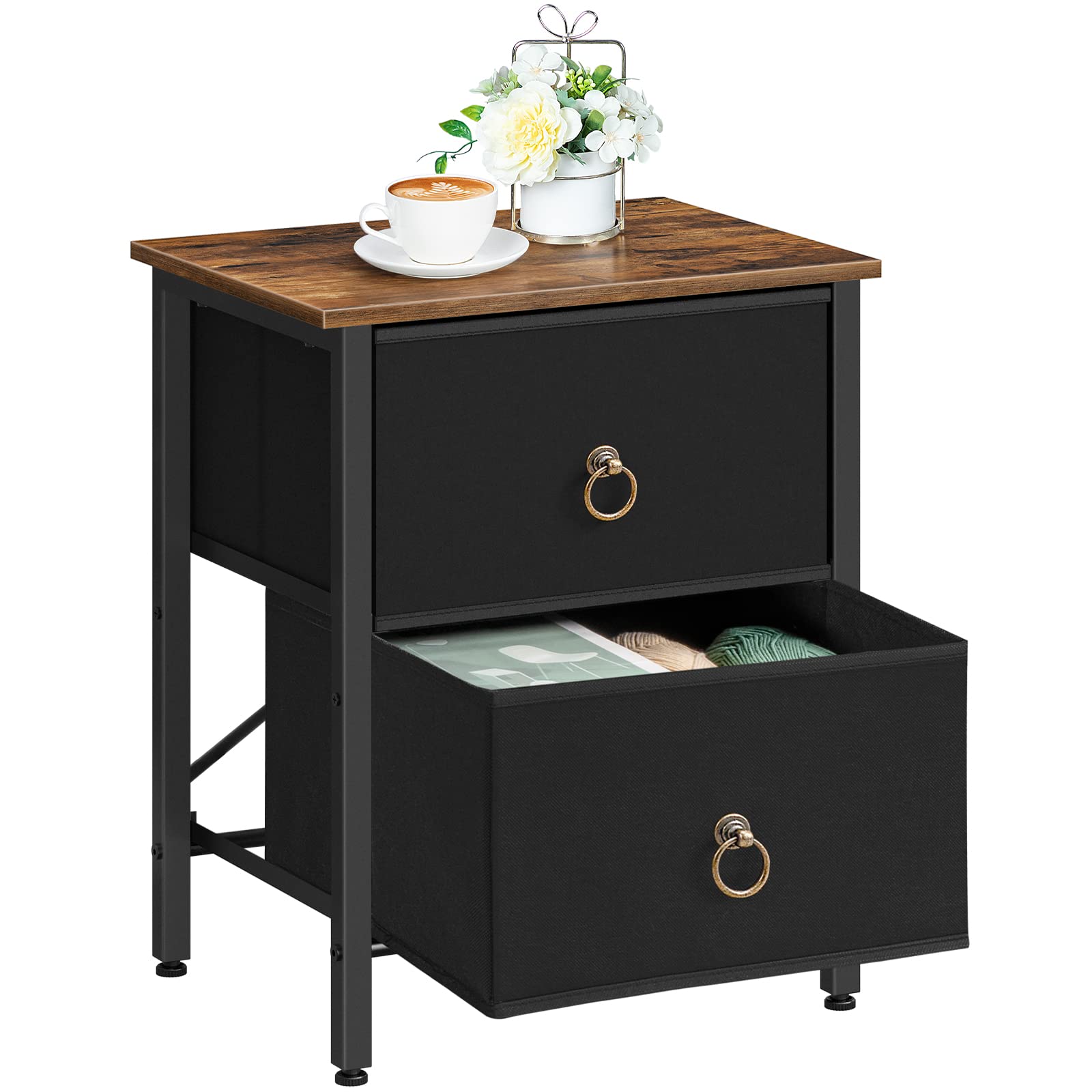 2 Drawer Dresser for Bedroom, Small Night Stand