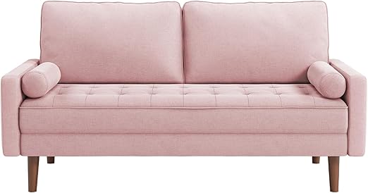 2 Seater Sofa, 68 inch Fabric Couches for Living Room, Mid Century Modern